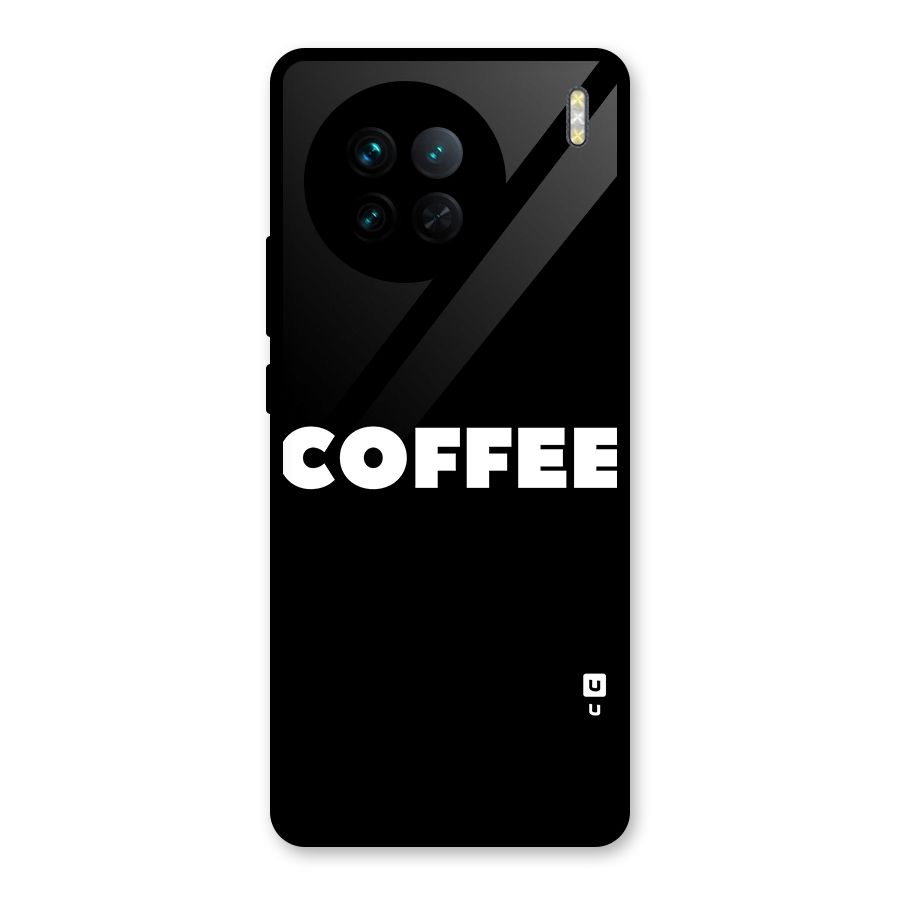Simple Coffee Glass Back Case for Vivo X90