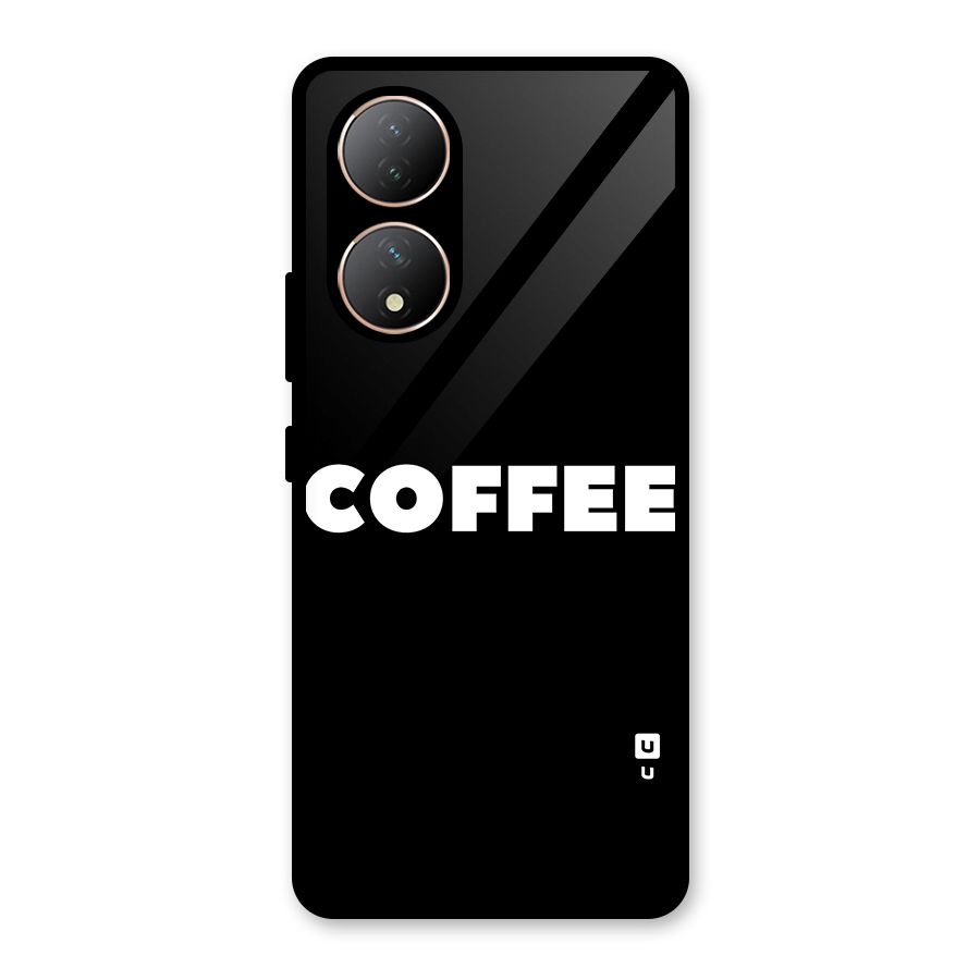 Simple Coffee Glass Back Case for Vivo Y100A