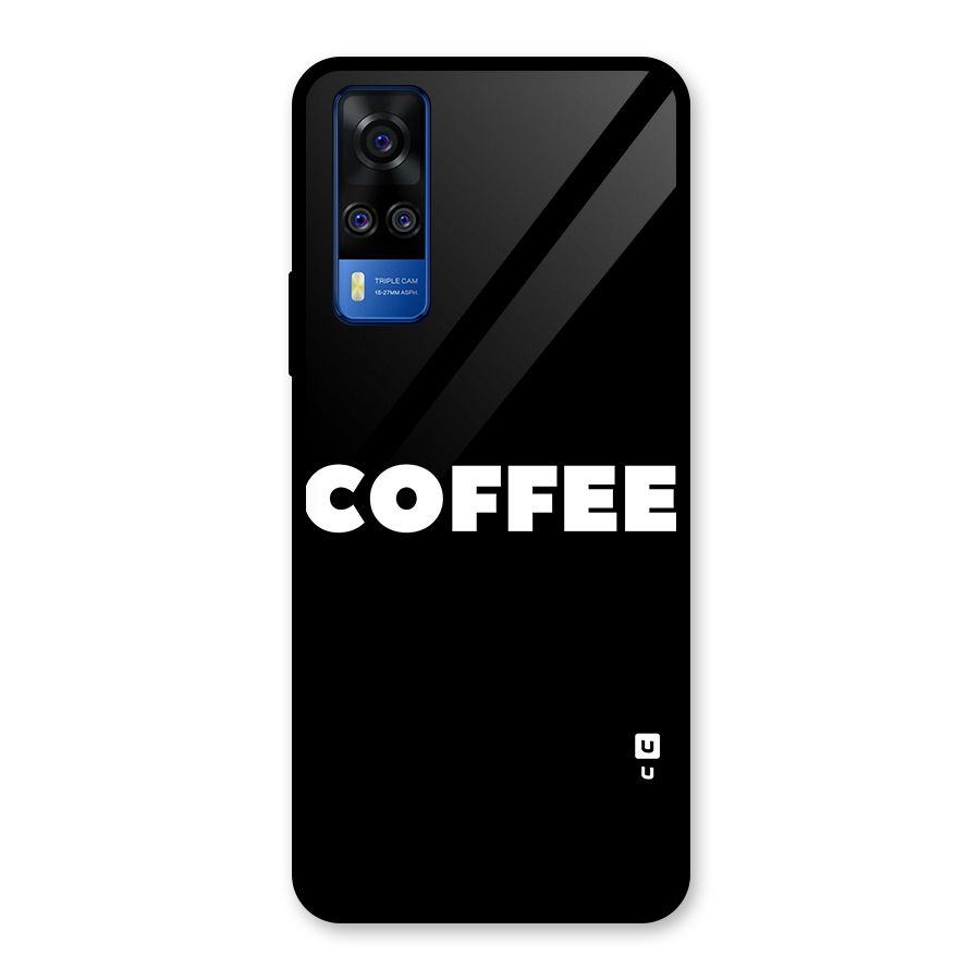 Simple Coffee Glass Back Case for Vivo Y31