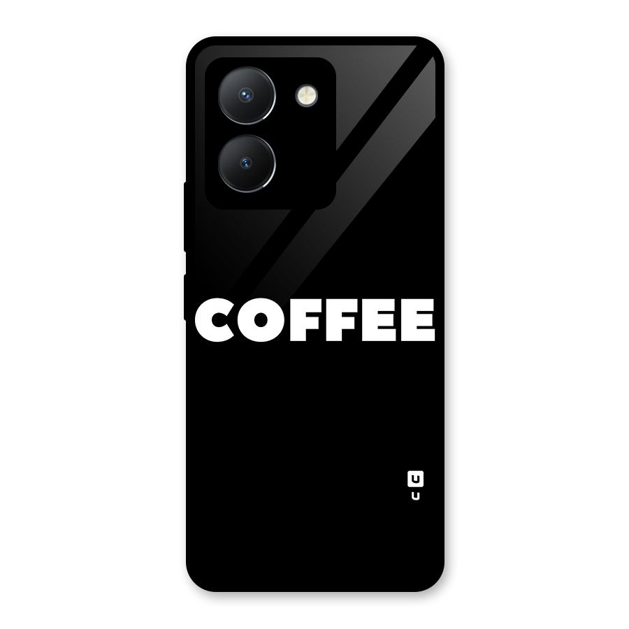 Simple Coffee Glass Back Case for Vivo Y36