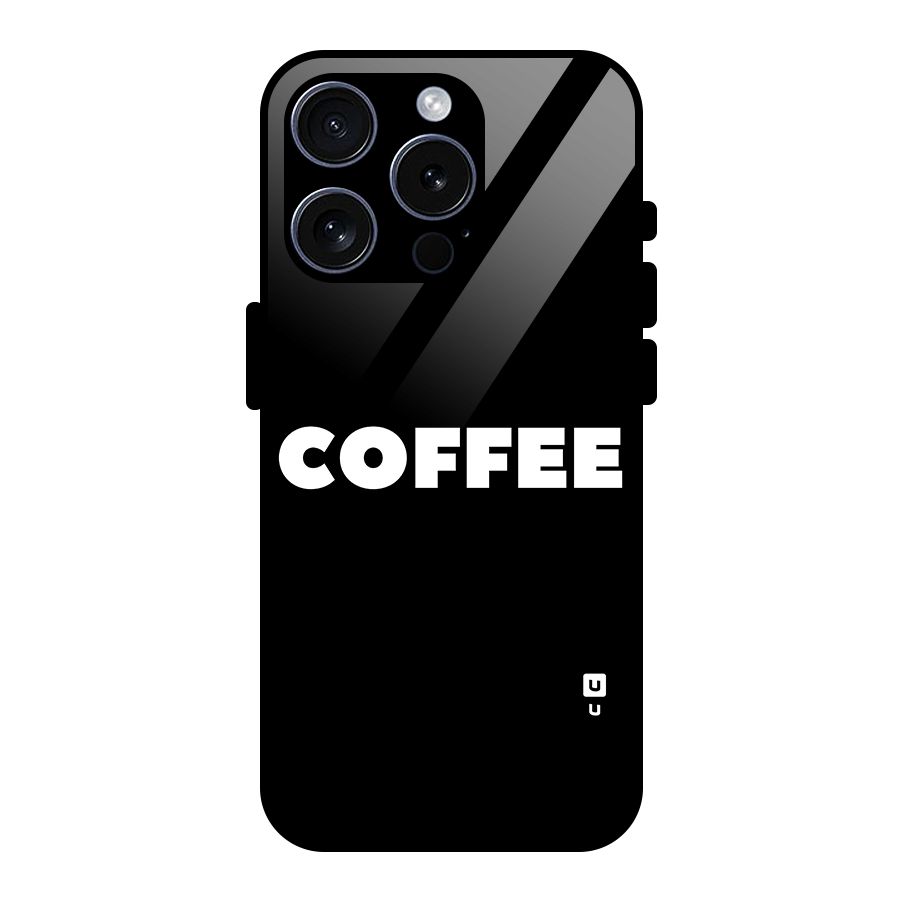 Simple Coffee Glass Back Case for iPhone 15 Pro