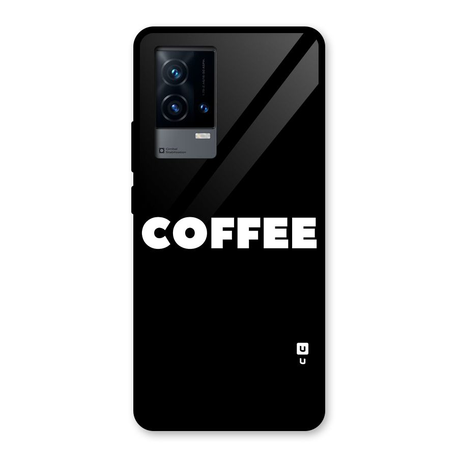 Simple Coffee Glass Back Case for iQOO 9 5G