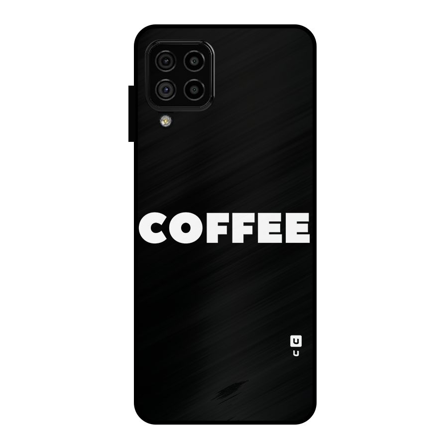 Simple Coffee Metal Back Case for Galaxy A22 4G