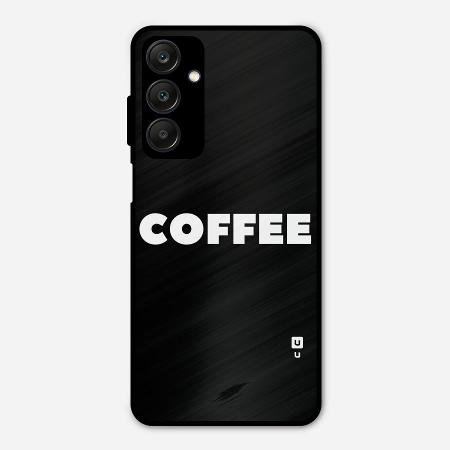 Simple Coffee Metal Back Case for Galaxy A25 5G