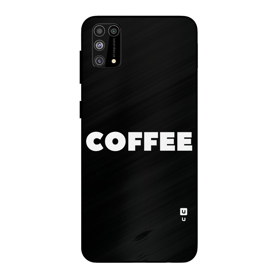 Simple Coffee Metal Back Case for Galaxy F41