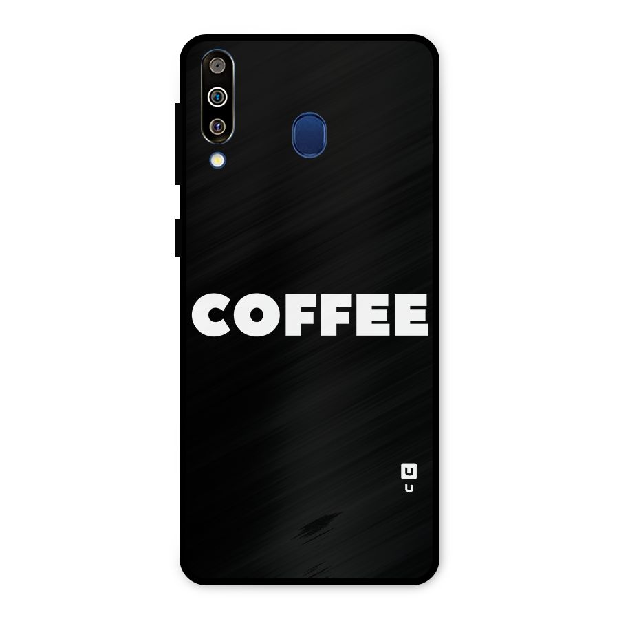 Simple Coffee Metal Back Case for Galaxy M30