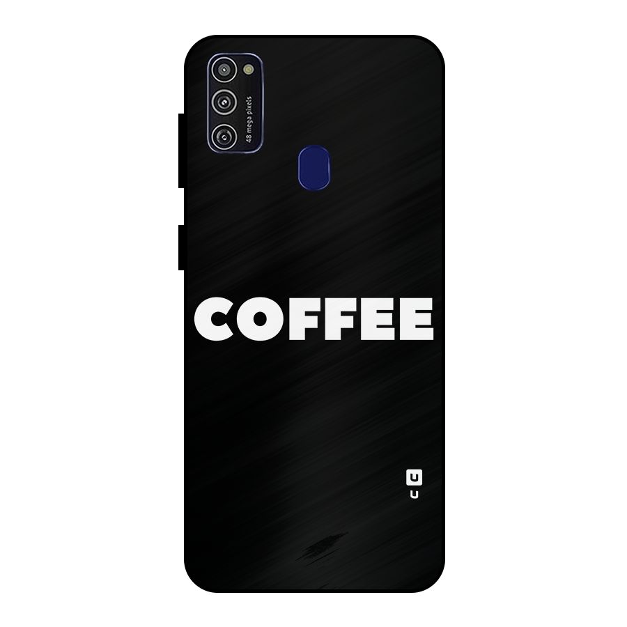 Simple Coffee Metal Back Case for Galaxy M30s