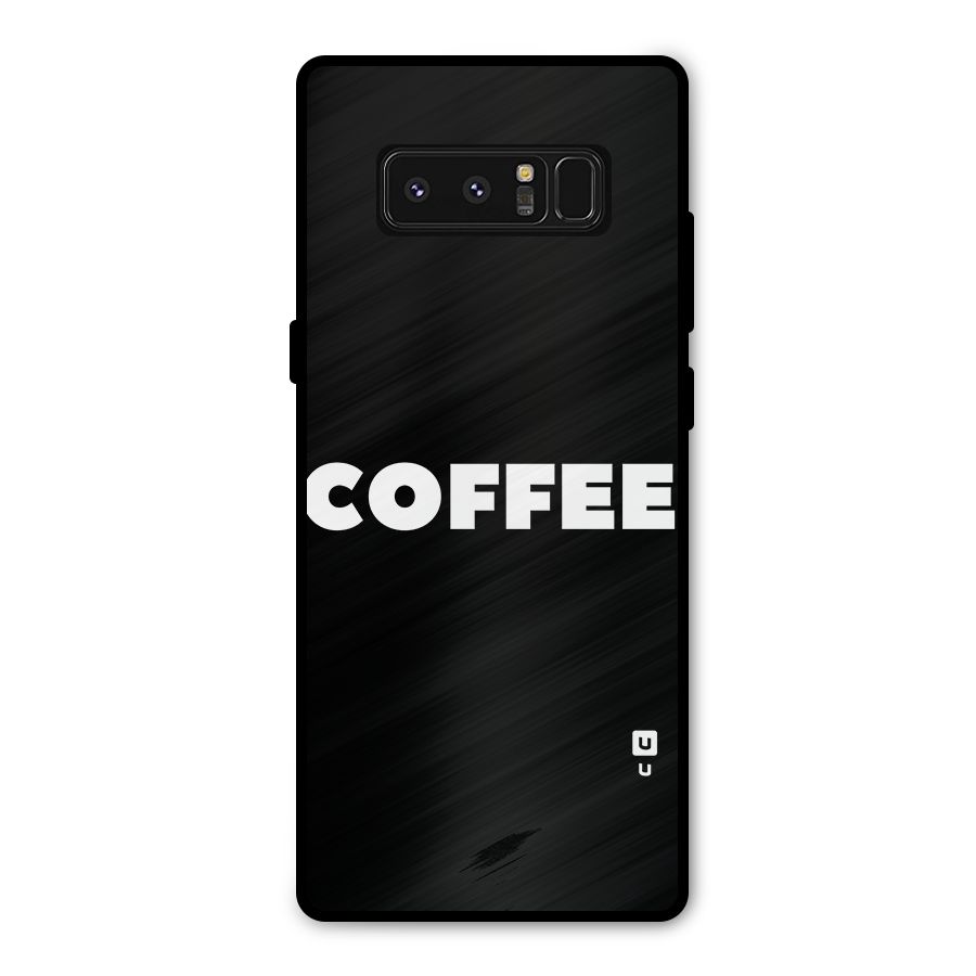 Simple Coffee Metal Back Case for Galaxy Note 8