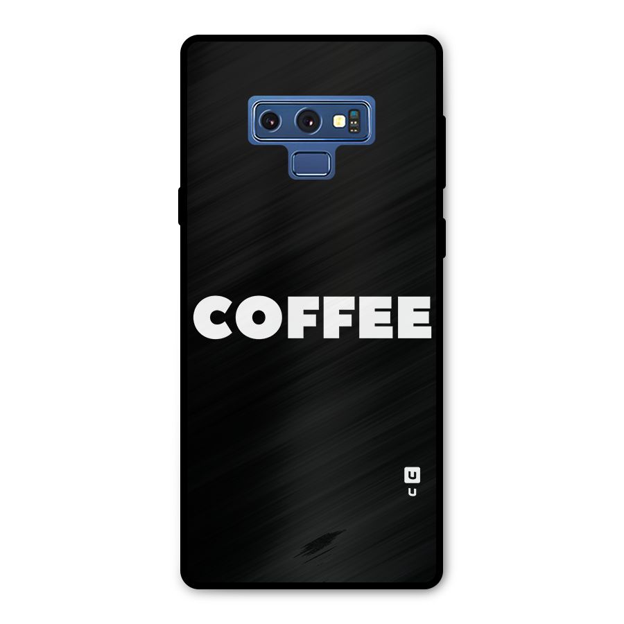 Simple Coffee Metal Back Case for Galaxy Note 9