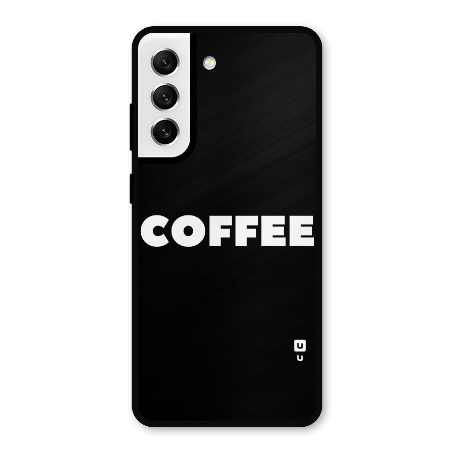 Simple Coffee Metal Back Case for Galaxy S21 FE 5G