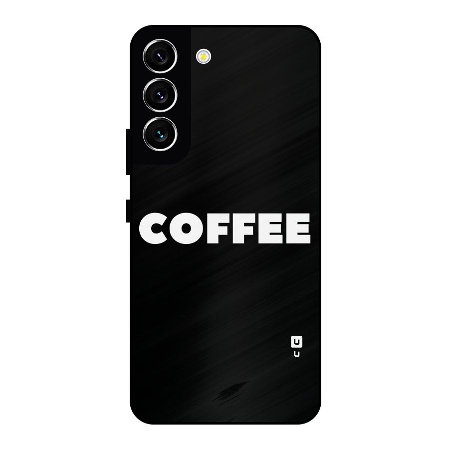 Simple Coffee Metal Back Case for Galaxy S22 5G