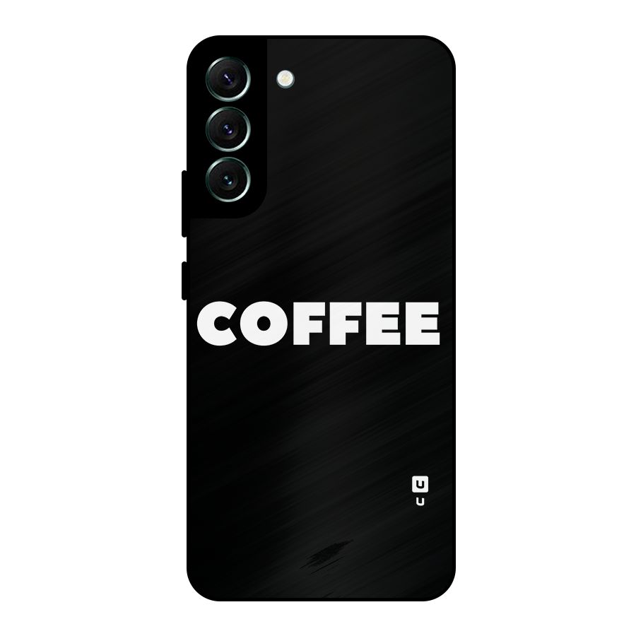 Simple Coffee Metal Back Case for Galaxy S22 Plus 5G