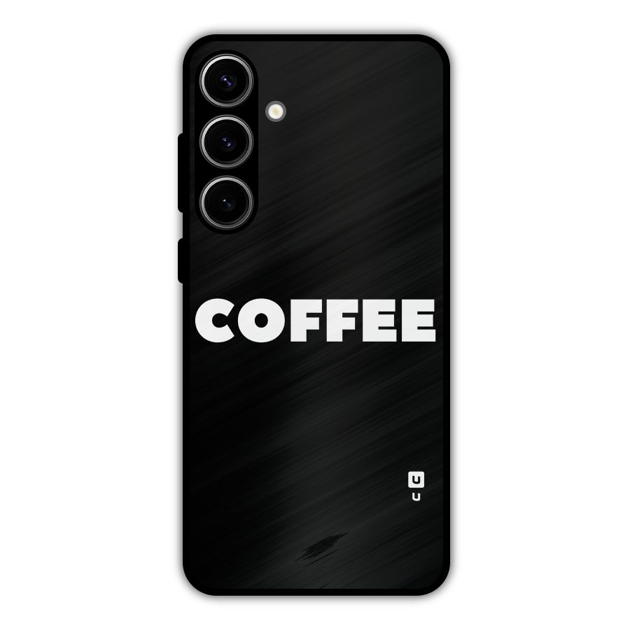 Simple Coffee Metal Back Case for Galaxy S24 Plus