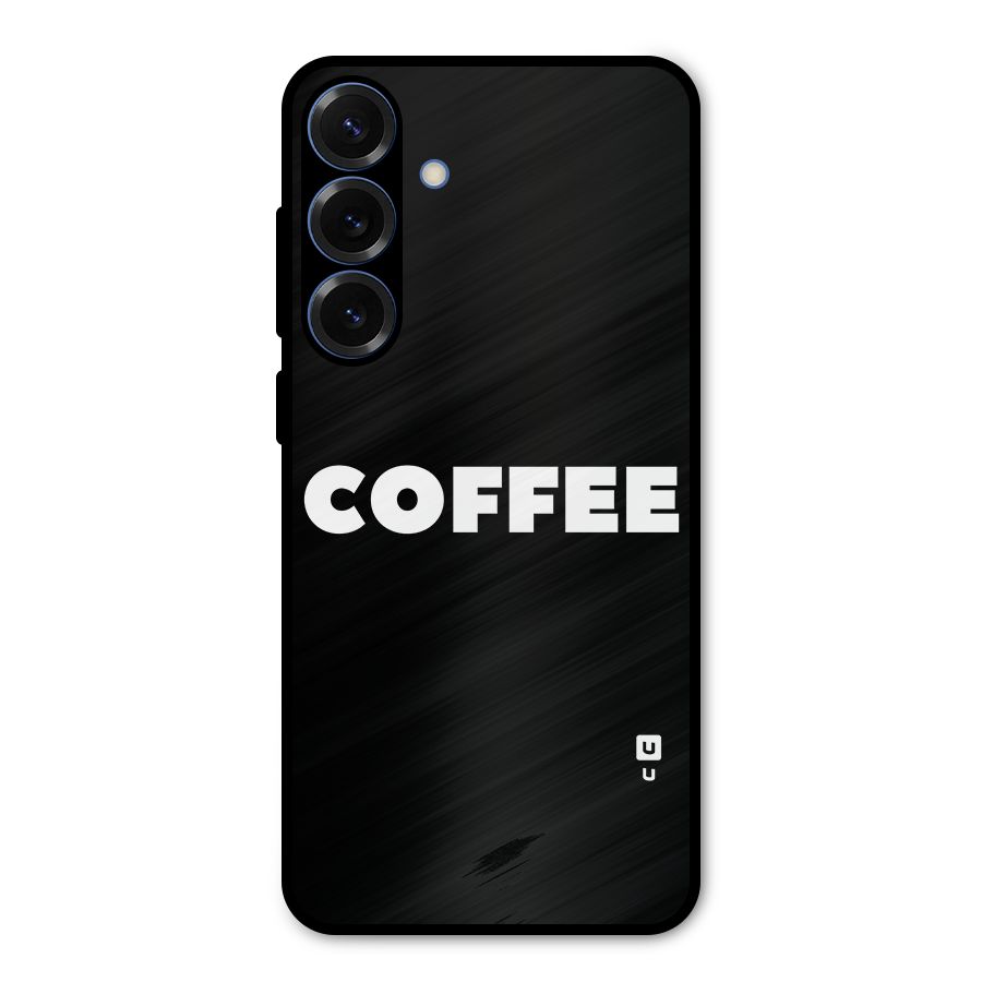 Simple Coffee Metal Back Case for Galaxy S25 Plus