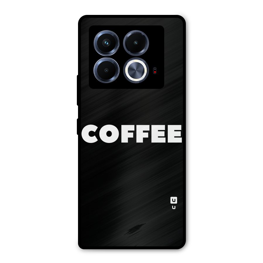 Simple Coffee Metal Back Case for Infinix Note 40 5G