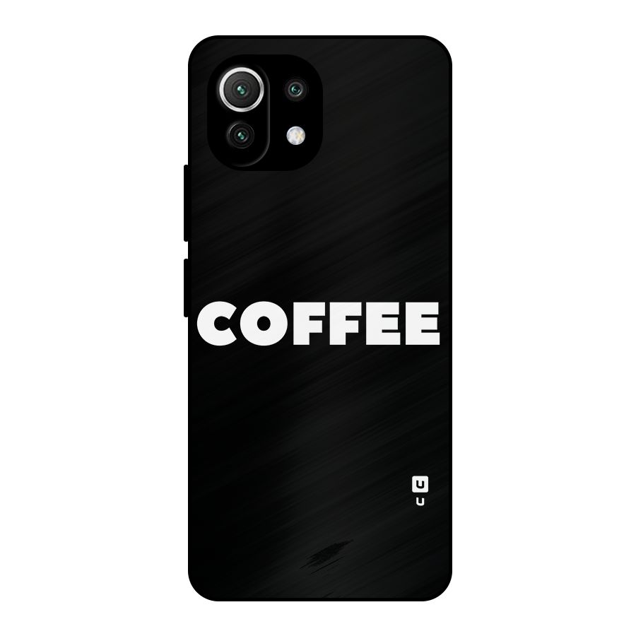Simple Coffee Metal Back Case for Mi 11 Lite