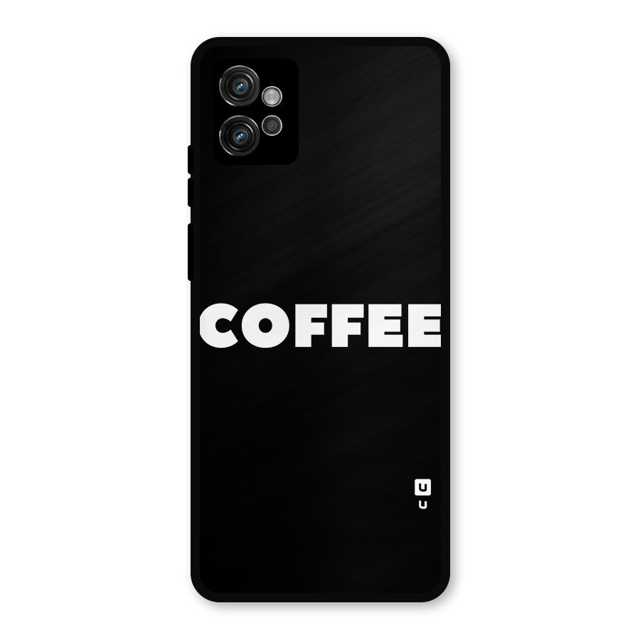 Simple Coffee Metal Back Case for Moto G32