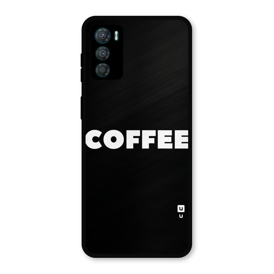 Simple Coffee Metal Back Case for Moto G42