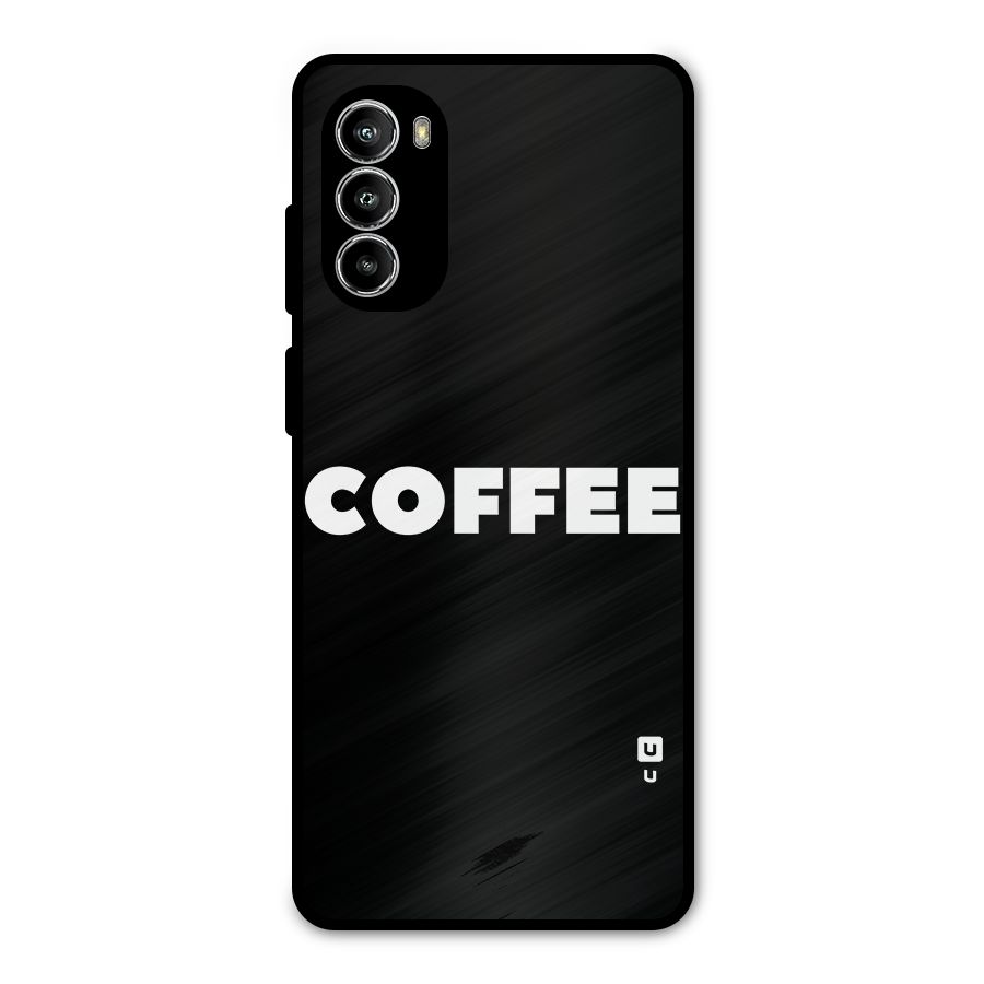 Simple Coffee Metal Back Case for Moto G52