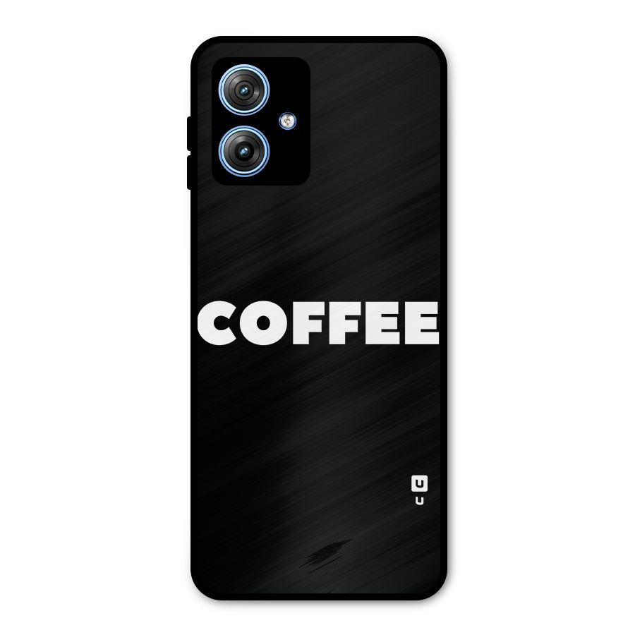 Simple Coffee Metal Back Case for Moto G54