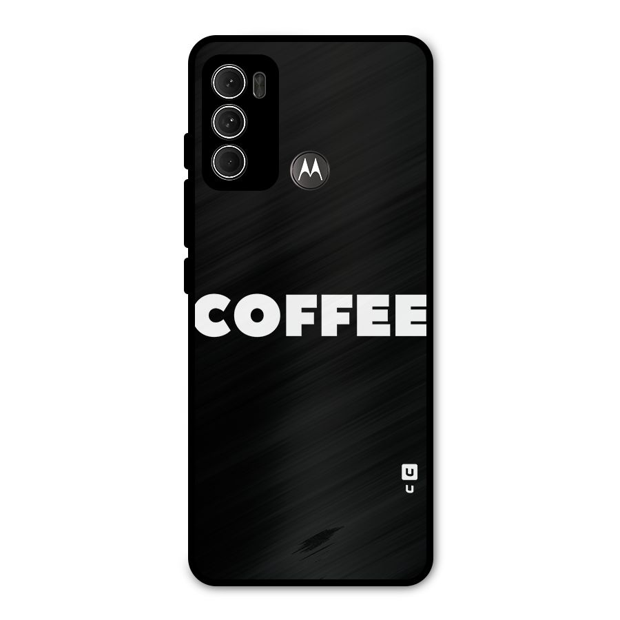 Simple Coffee Metal Back Case for Moto G60