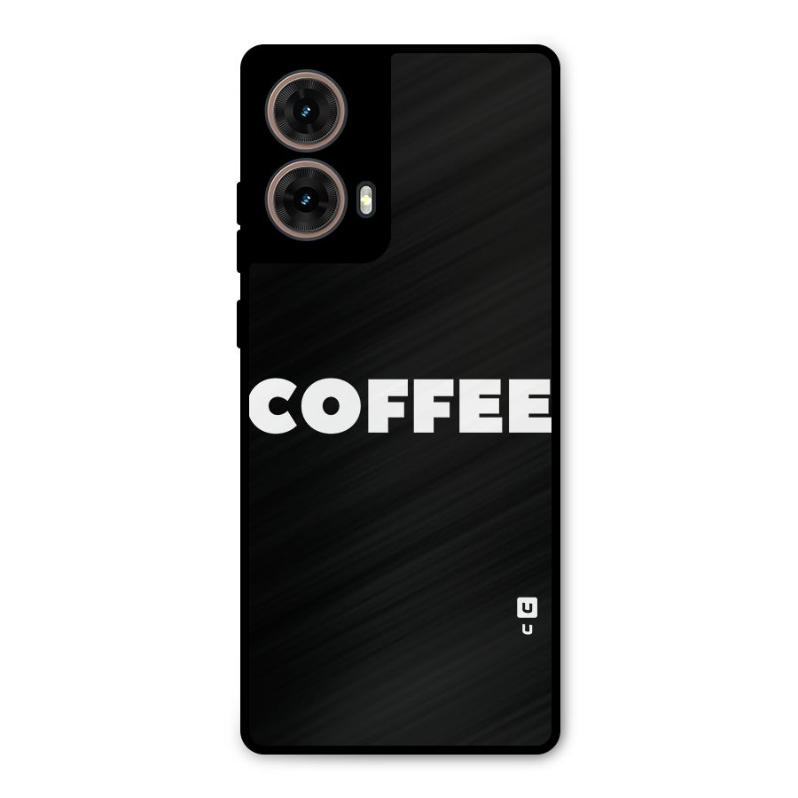 Simple Coffee Metal Back Case for Moto G85