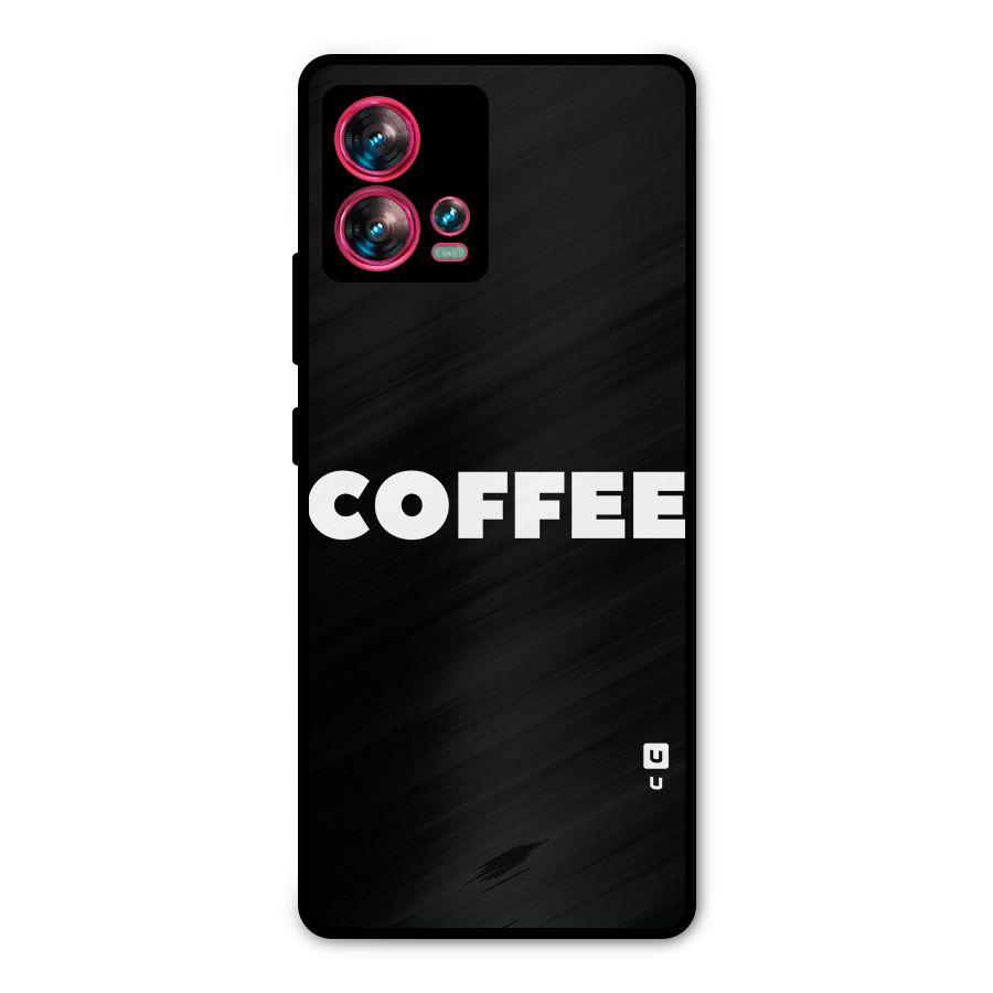 Simple Coffee Metal Back Case for Motorola Edge 30 Fusion