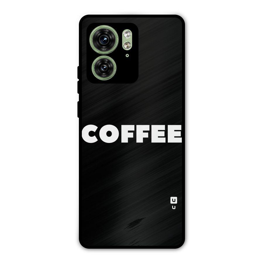 Simple Coffee Metal Back Case for Motorola Edge 40 5G