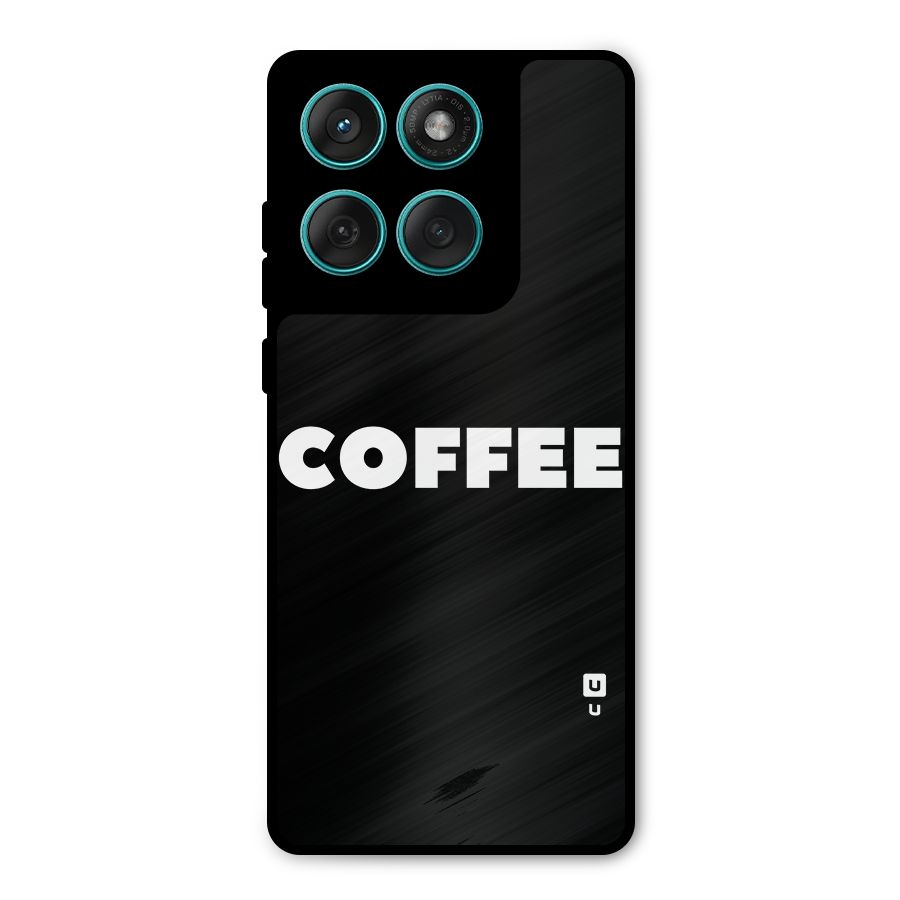 Simple Coffee Metal Back Case for Motorola Edge 60 Fusion