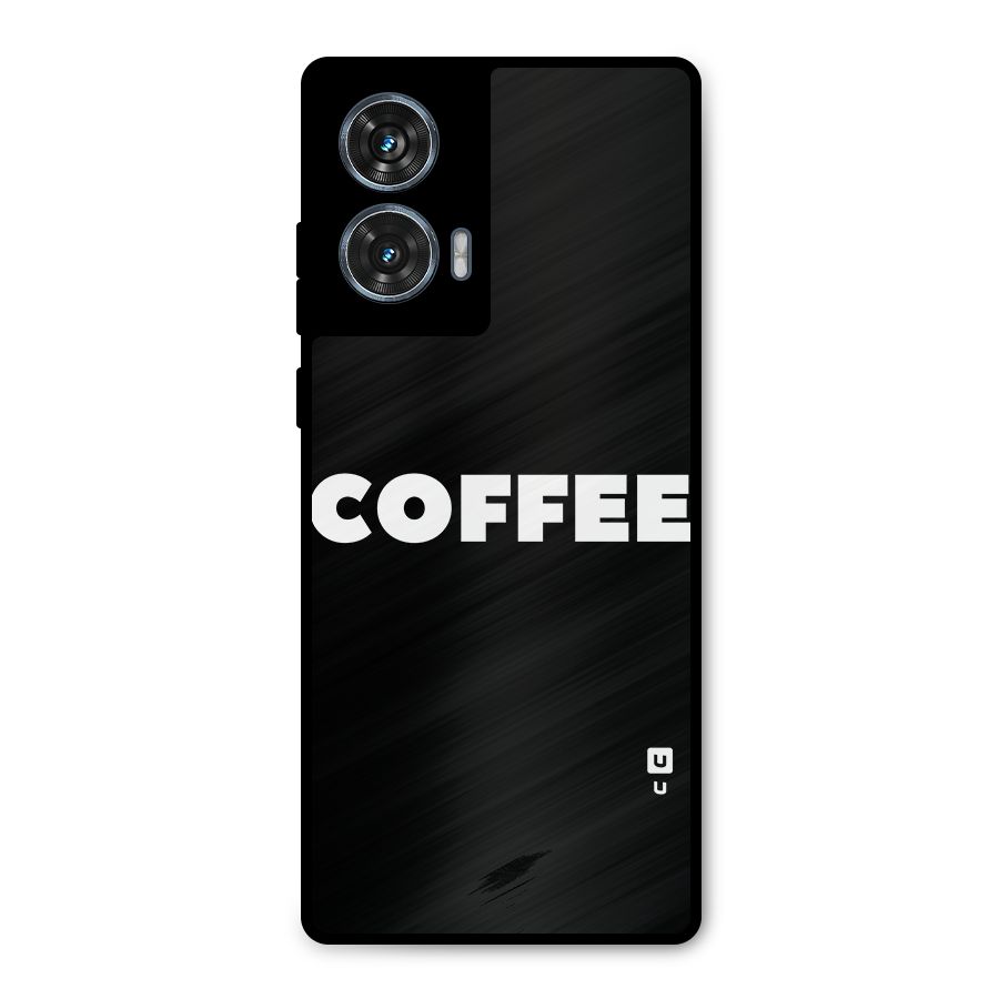 Simple Coffee Metal Back Case for Motorola G96