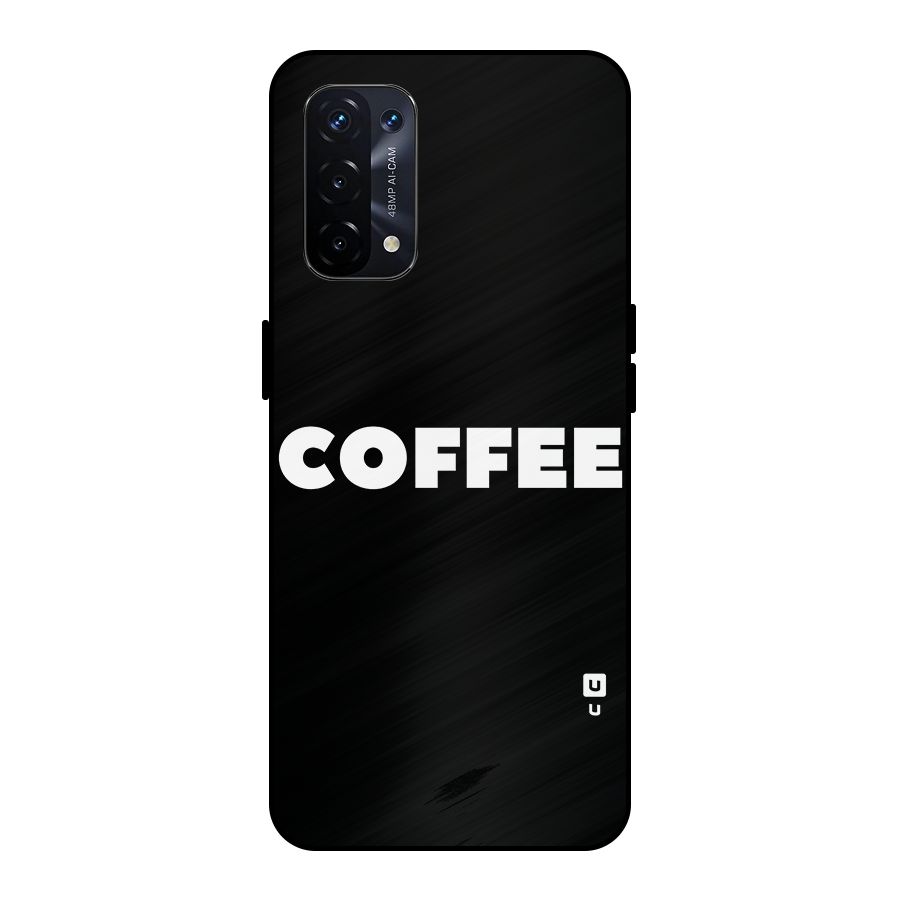 Simple Coffee Metal Back Case for Oppo A74 5G