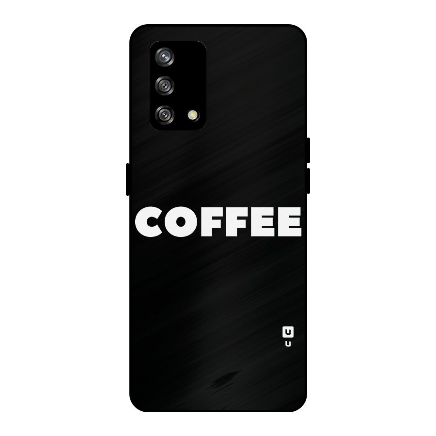 Simple Coffee Metal Back Case for Oppo F19s