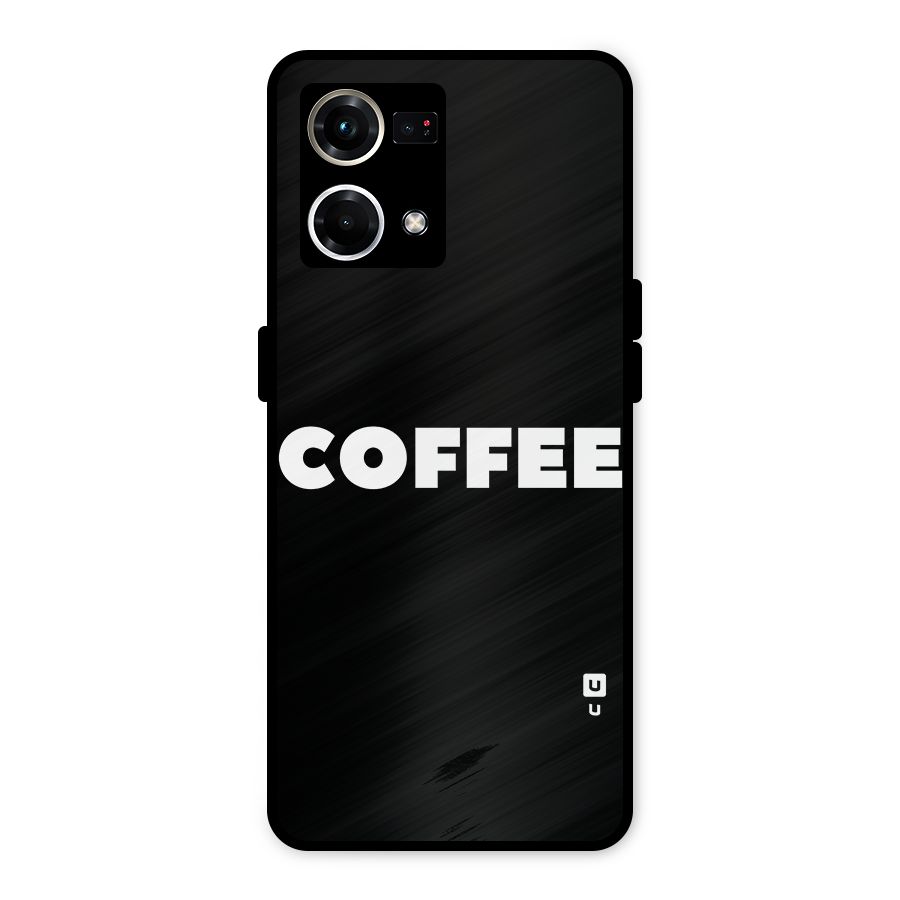 Simple Coffee Metal Back Case for Oppo F21 Pro 4G