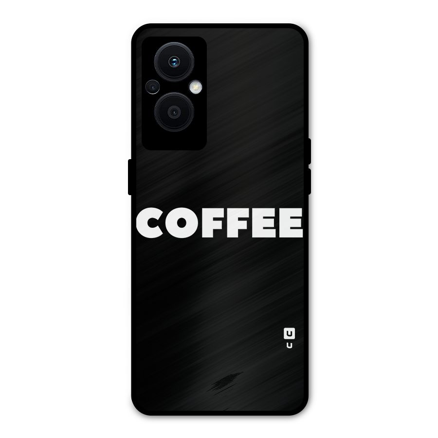 Simple Coffee Metal Back Case for Oppo F21s Pro 5G