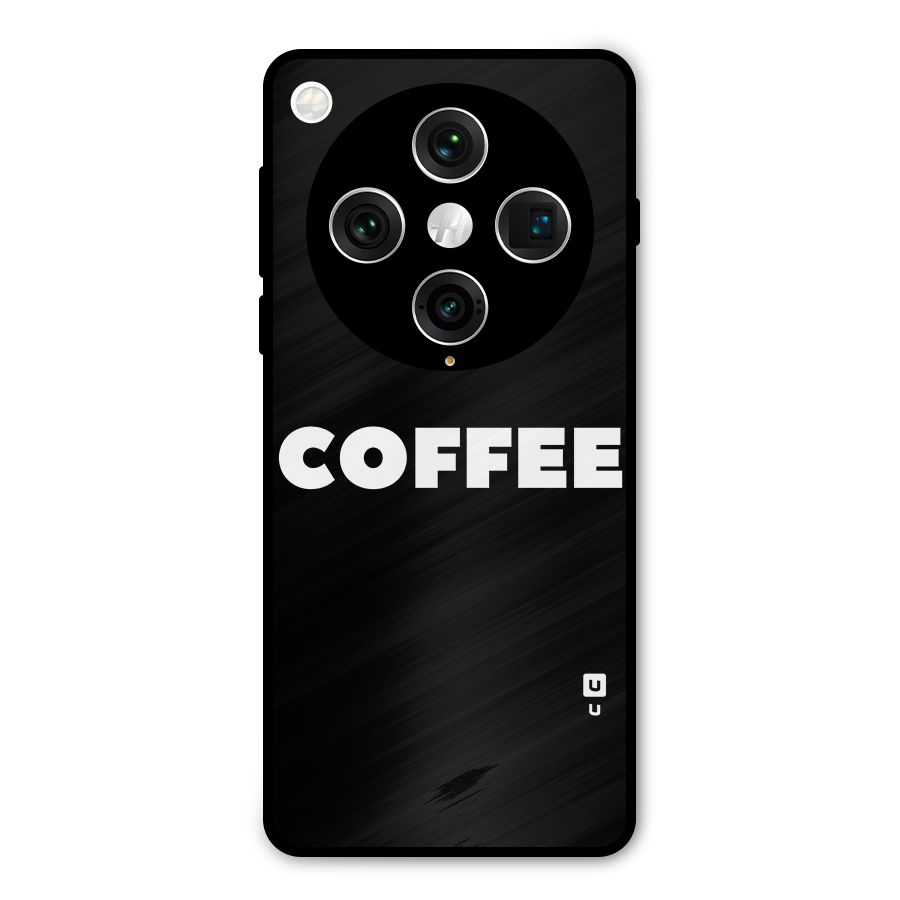 Simple Coffee Metal Back Case for Oppo Find X8 Pro