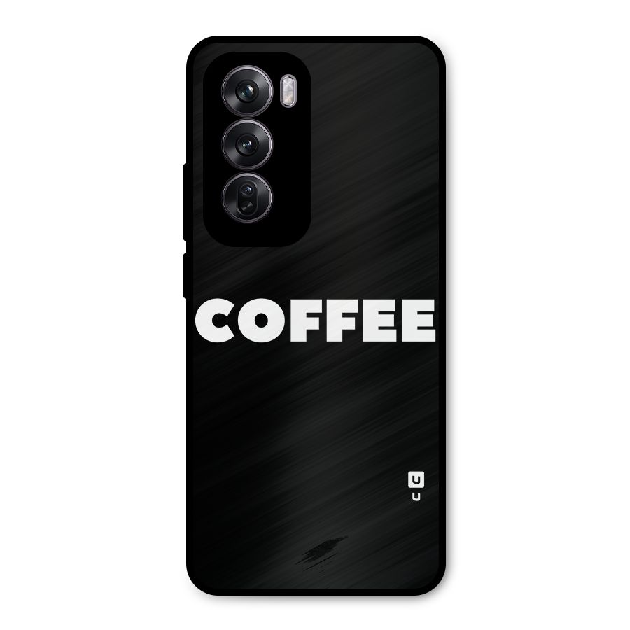Simple Coffee Metal Back Case for Oppo Reno12 Pro