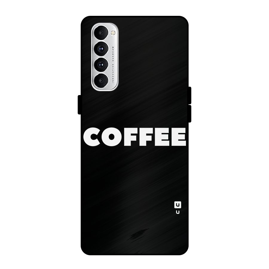 Simple Coffee Metal Back Case for Oppo Reno4 Pro