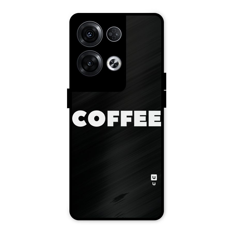 Simple Coffee Metal Back Case for Oppo Reno8 Pro 5G