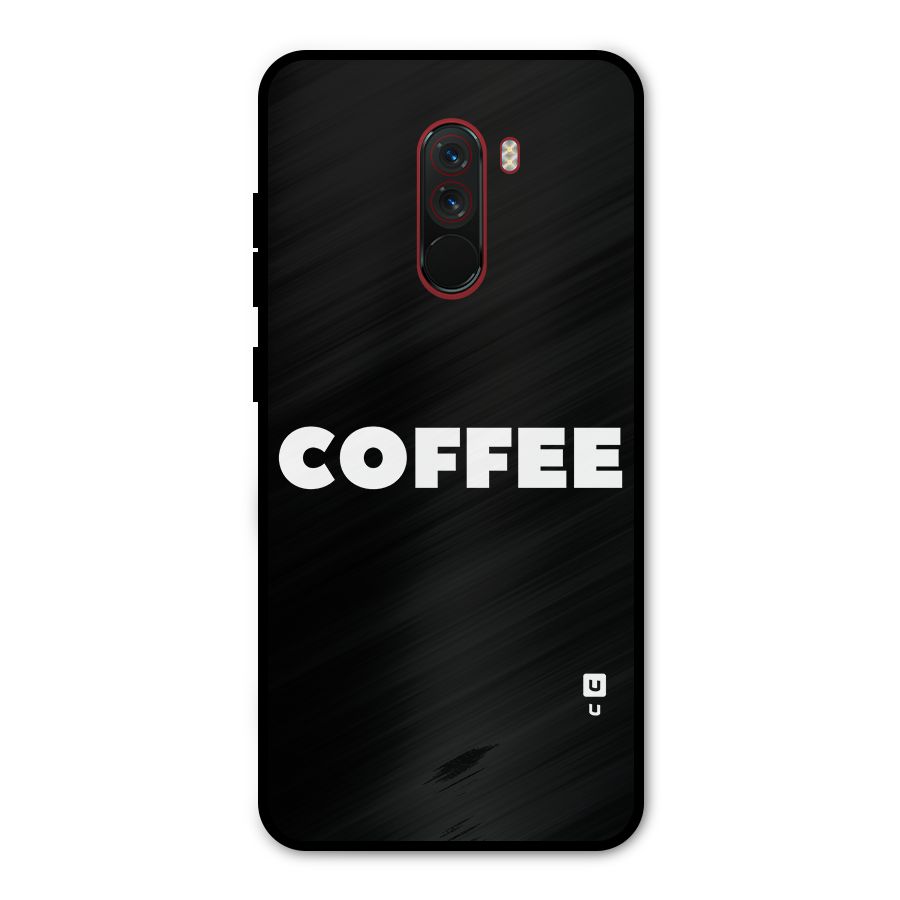 Simple Coffee Metal Back Case for Poco F1