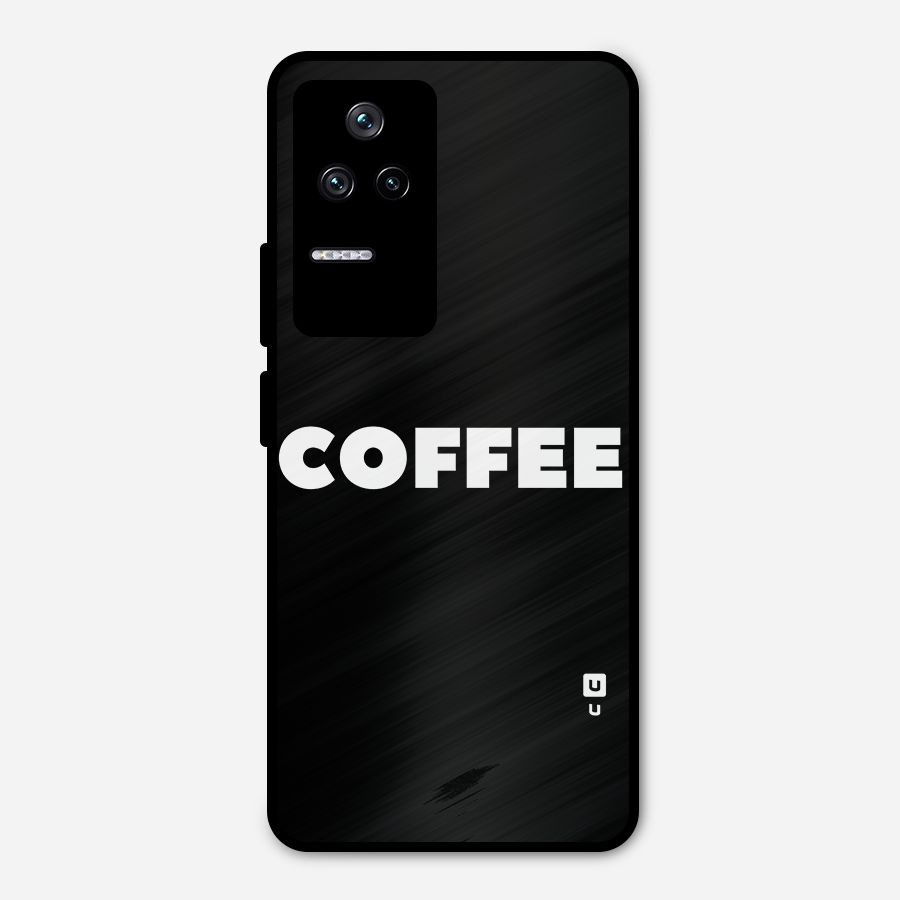 Simple Coffee Metal Back Case for Poco F4 5G
