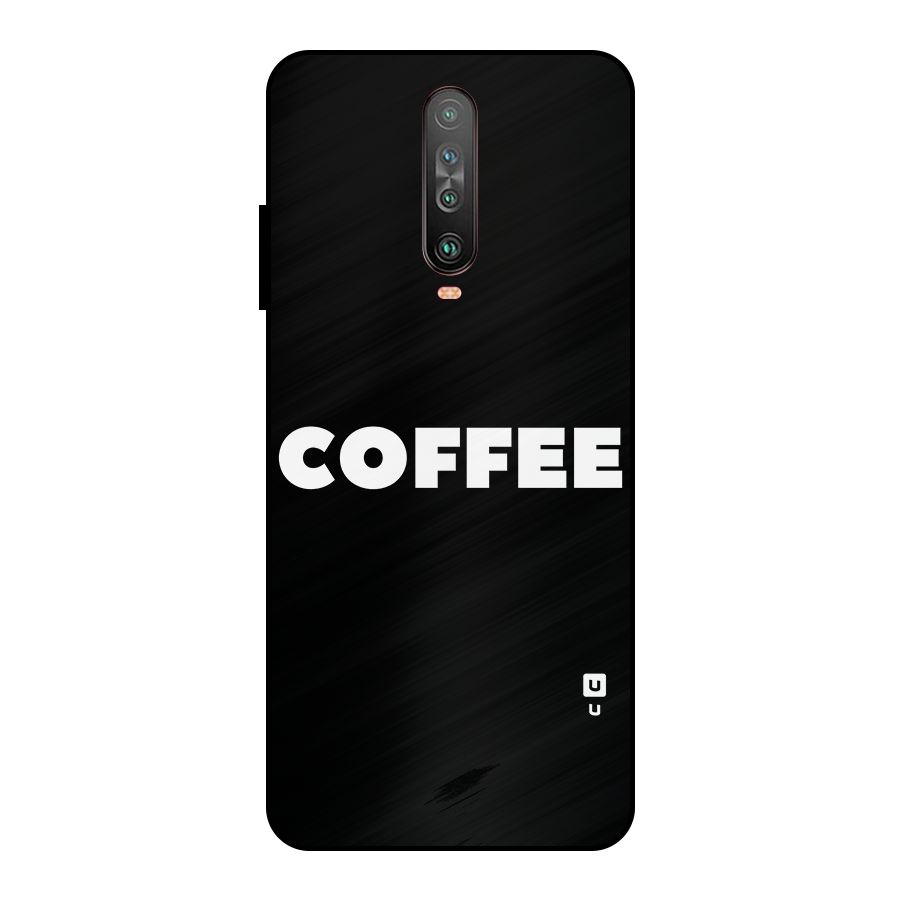 Simple Coffee Metal Back Case for Poco X2
