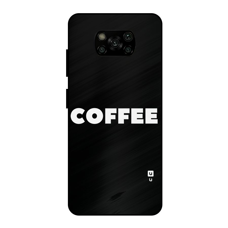 Simple Coffee Metal Back Case for Poco X3