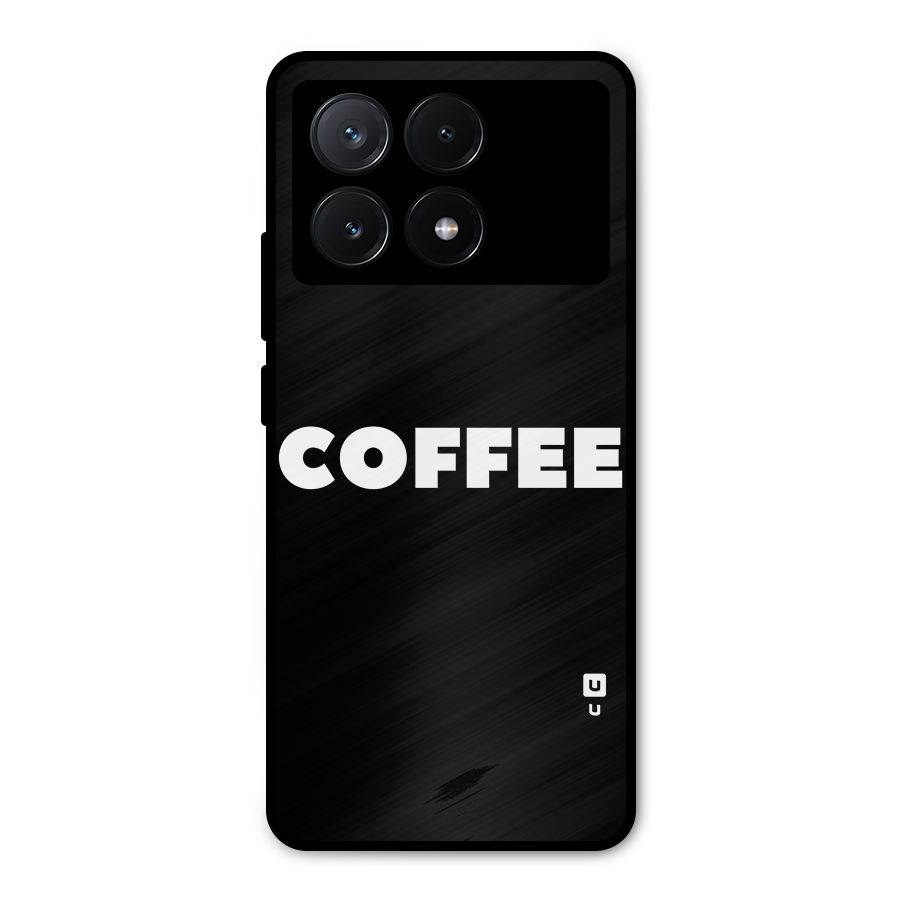 Simple Coffee Metal Back Case for Poco X6 Pro