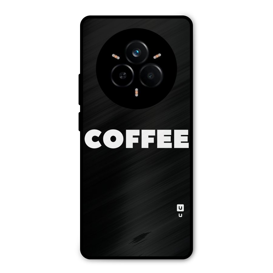 Simple Coffee Metal Back Case for Realme 14 Pro
