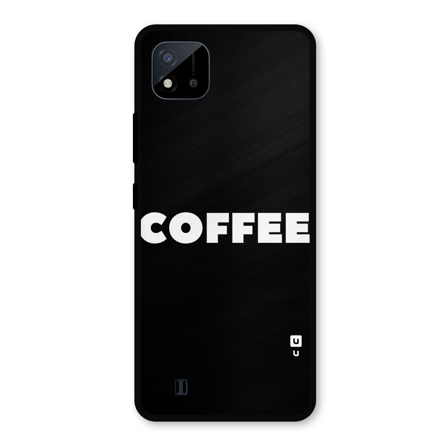 Simple Coffee Metal Back Case for Realme C11 2021