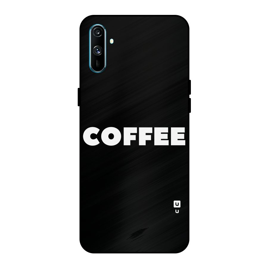 Simple Coffee Metal Back Case for Realme C3