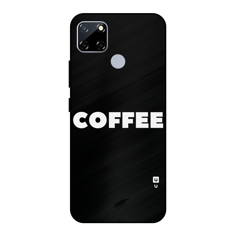 Simple Coffee Metal Back Case for Realme Narzo 30A