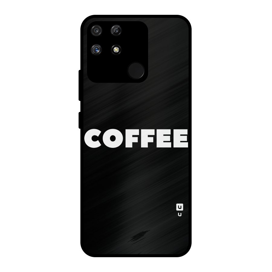 Simple Coffee Metal Back Case for Realme Narzo 50A