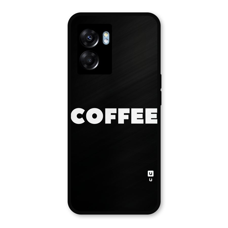Simple Coffee Metal Back Case for Realme Narzo 50 5G
