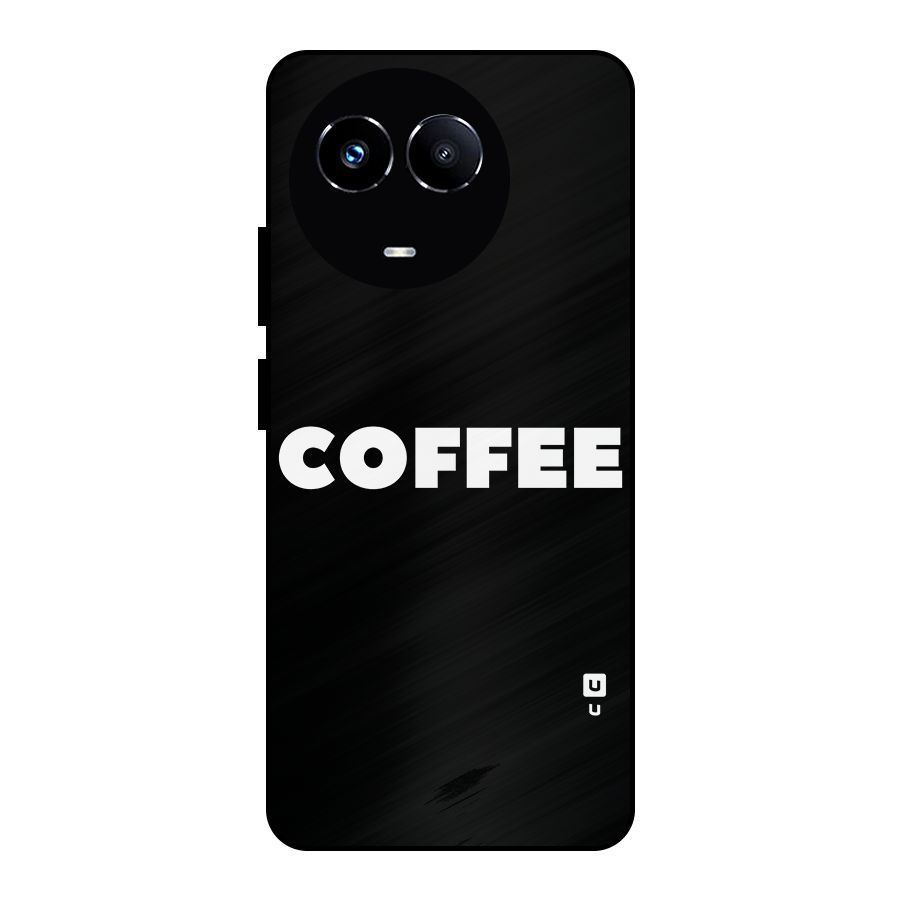 Simple Coffee Metal Back Case for Realme Narzo 60X